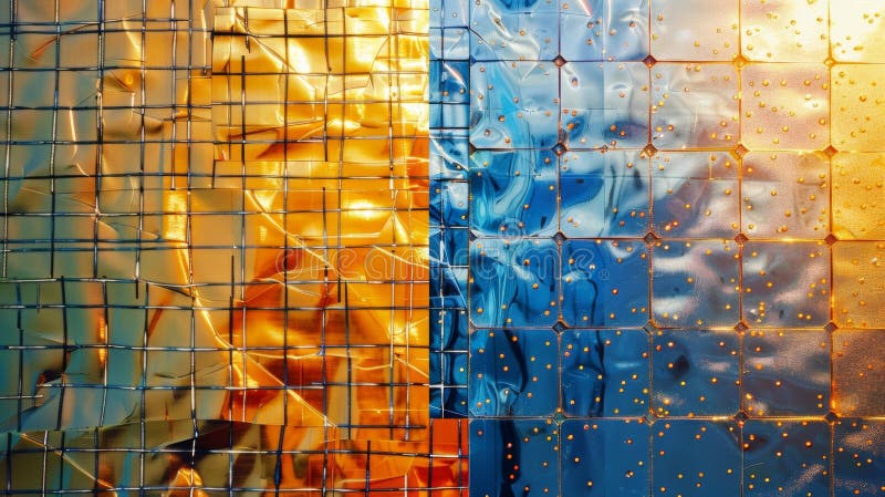 A before and after comparison of a solar panel production facility showcasing how implementing innovative waste royalty free stock photos