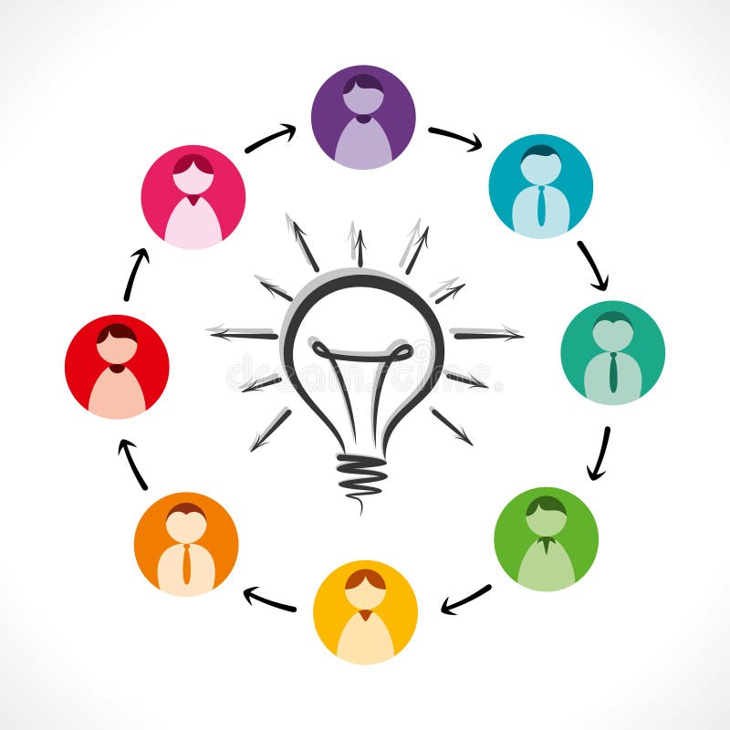 Compartilhe Do Conceito Da Ideia Ilustração do Vetor - Ilustração de