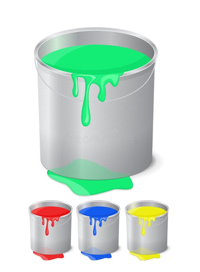 Pintura Azul Del Color De La Historieta En Una Pintura Del Cubo De La