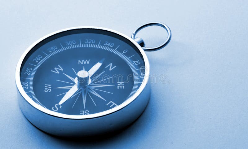 Compass close up or macro as business guide
