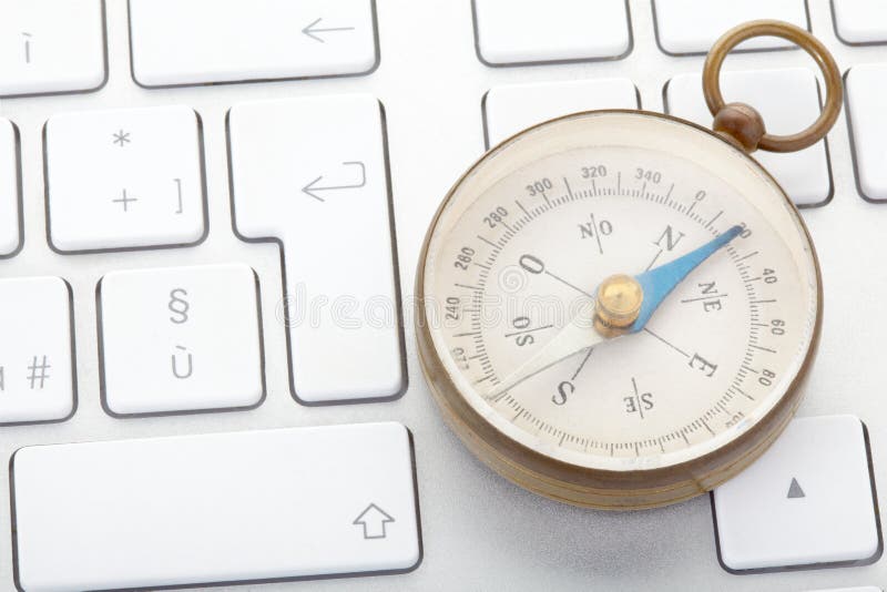 Compass and computer keyboard