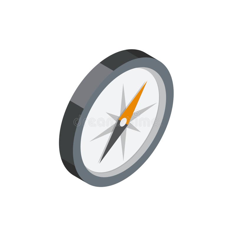 Compass 3D isometric icon vector illustration