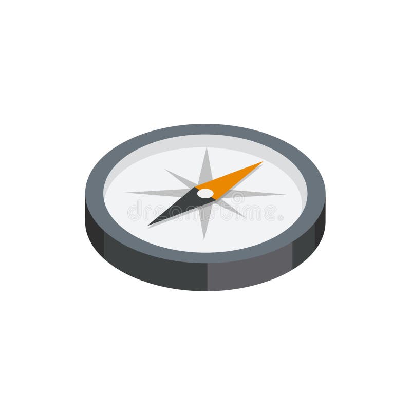 Compass 3D isometric icon royalty free illustration