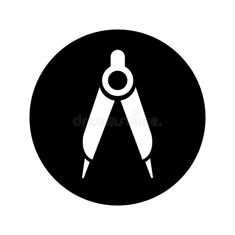 Compass Icon, Math, Geometry Equipment Stock Illustration