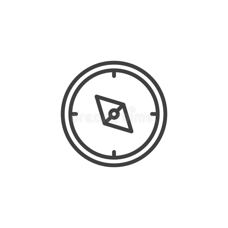 Compass line icon vector illustration