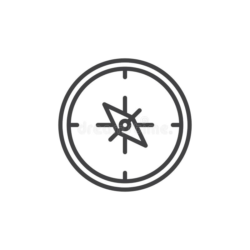 Compass line icon royalty free illustration