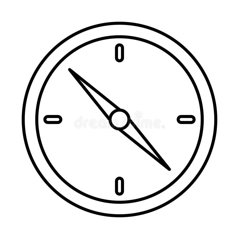 Compass Line Style vector icon which can easily modify or edit royalty free illustration.