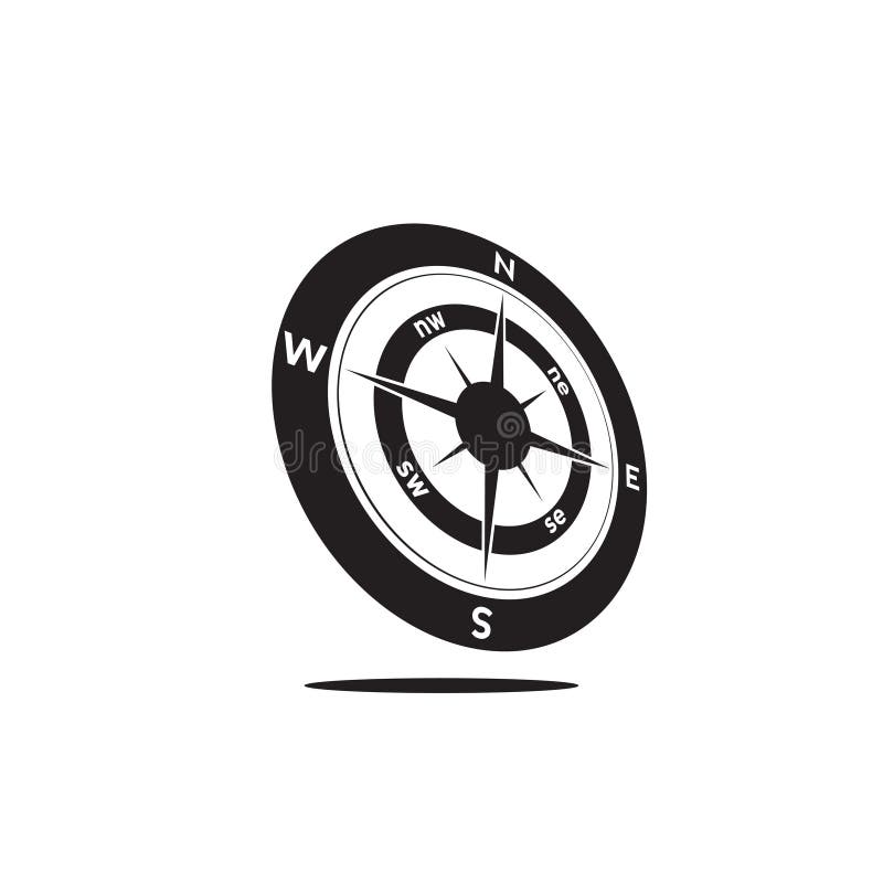 Compass Logo Design. Pointer North, South, East, West, Compass Symbol