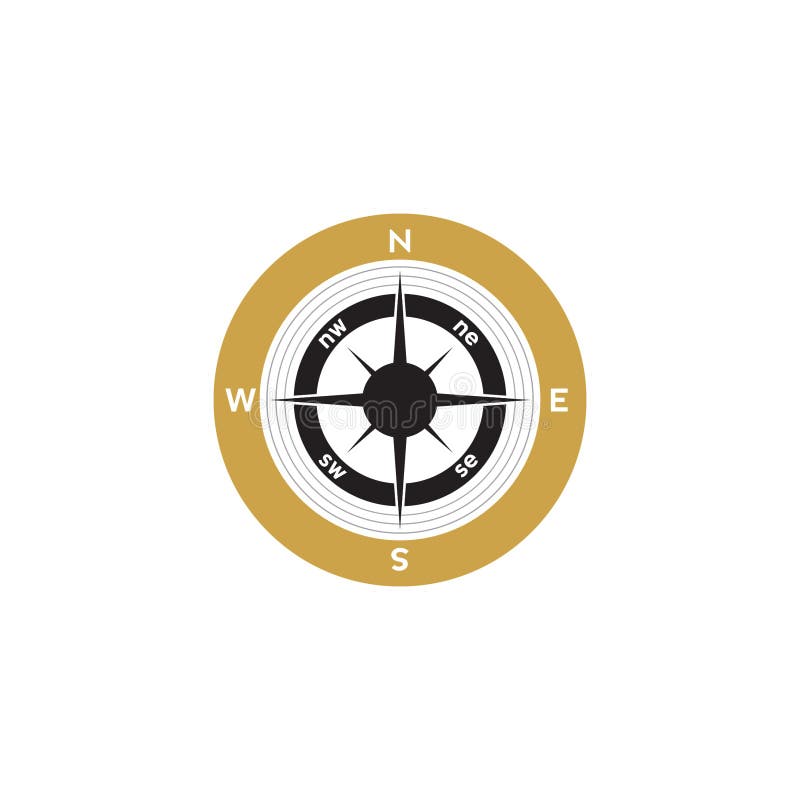 Compass Logo Design Pointer North South East West Compass Symbol