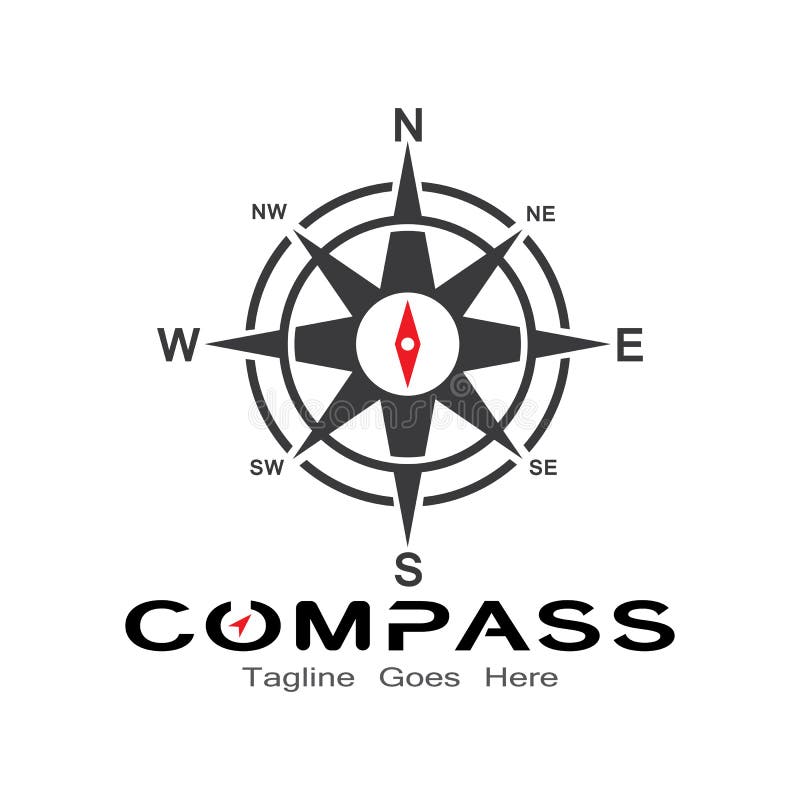 Compass Logo, Icon and Symbol. Ilustration Design Stock Vector