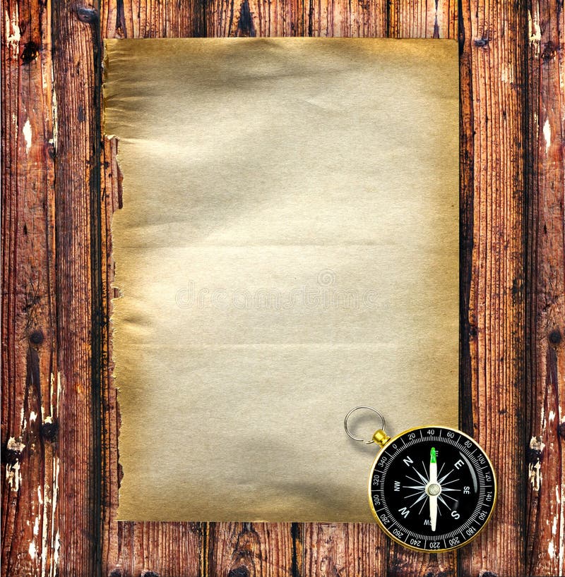 Compass with old paper royalty free stock images
