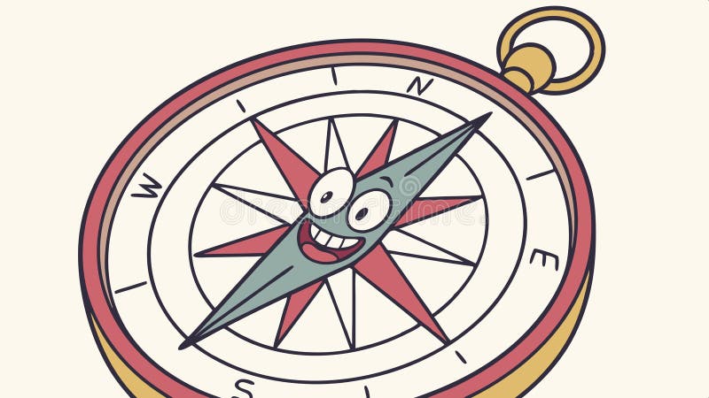 Compass, representing direction and guidance vector design Generative AI stock illustration