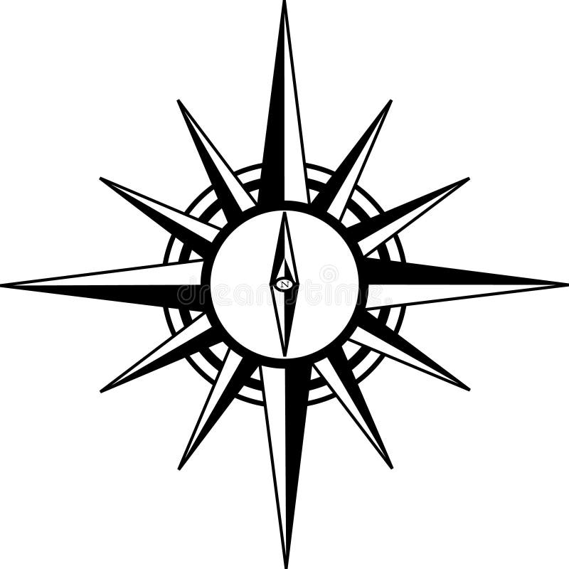 Compass rose stock vector. Illustration of circle, degree 6009297