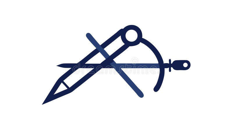 Compass Ruler Geometrie Tool Symbol Messung Design und Bildung Vektordesign Generative AI vektor abbildung