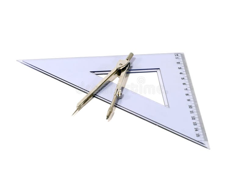 Compass and Triangle royalty free stock image