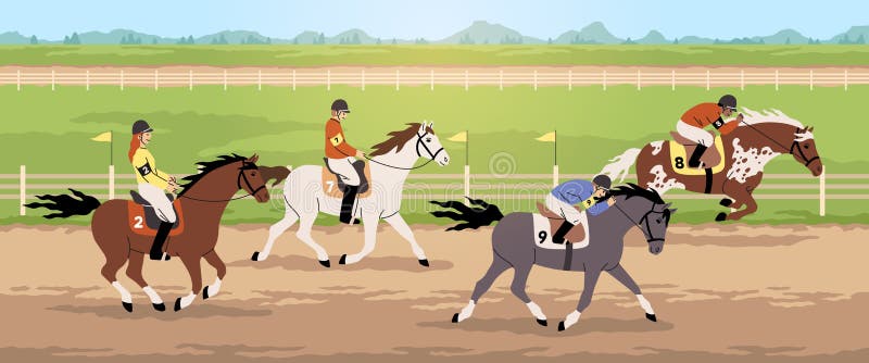 124 Ilustrações de Corrida De Obstáculos Corrida De Cavalos