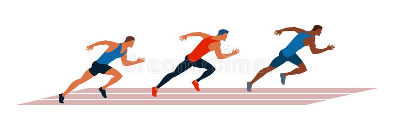 Competición Deportiva Entre Hombres De Carrera. Ilustración del Vector -  Ilustración de salud, sprint: 192726662