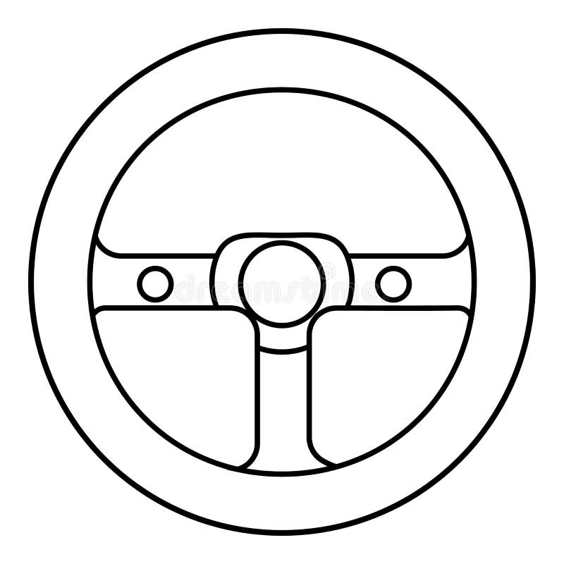 Competir con el icono del timón, estilo del esquema ilustración del vector Competir con el icono del timón, estilo del esquema ilustración del vector