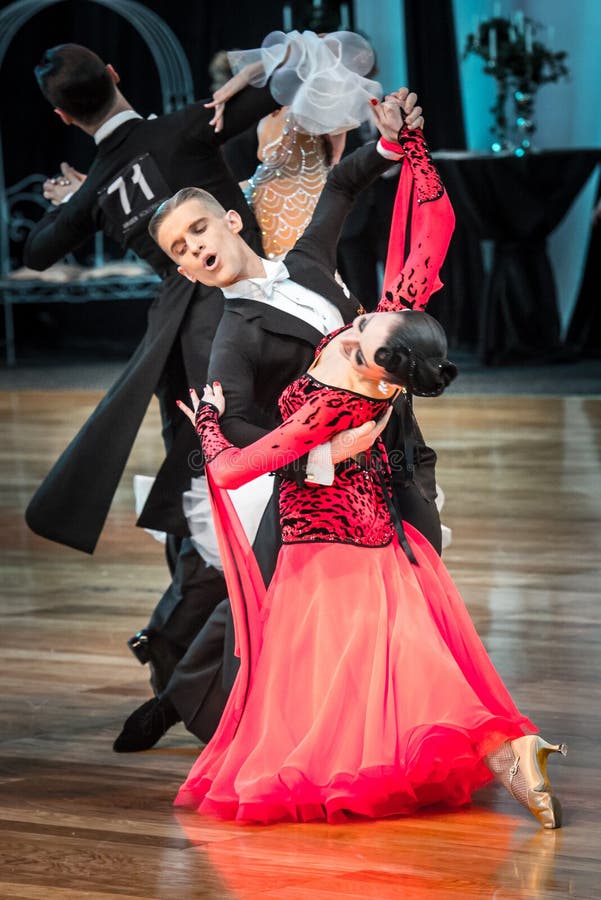 Competitors Dancing Slow Waltz or Tango Editorial Photography - Image ...