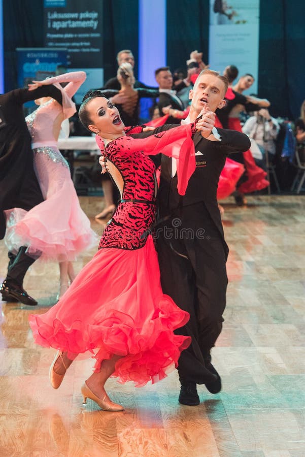 Competitors Dancing Slow Waltz or Tango Editorial Stock Image - Image ...