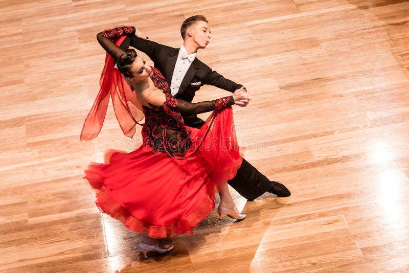 Competitors Dancing Slow Waltz or Tango Editorial Stock Photo - Image ...