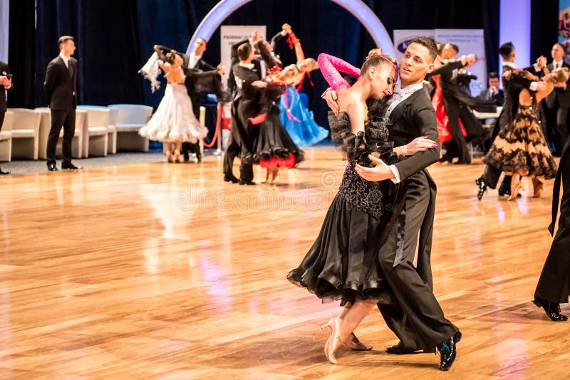 Competitors Dancing Slow Waltz or Tango Editorial Image - Image of ...