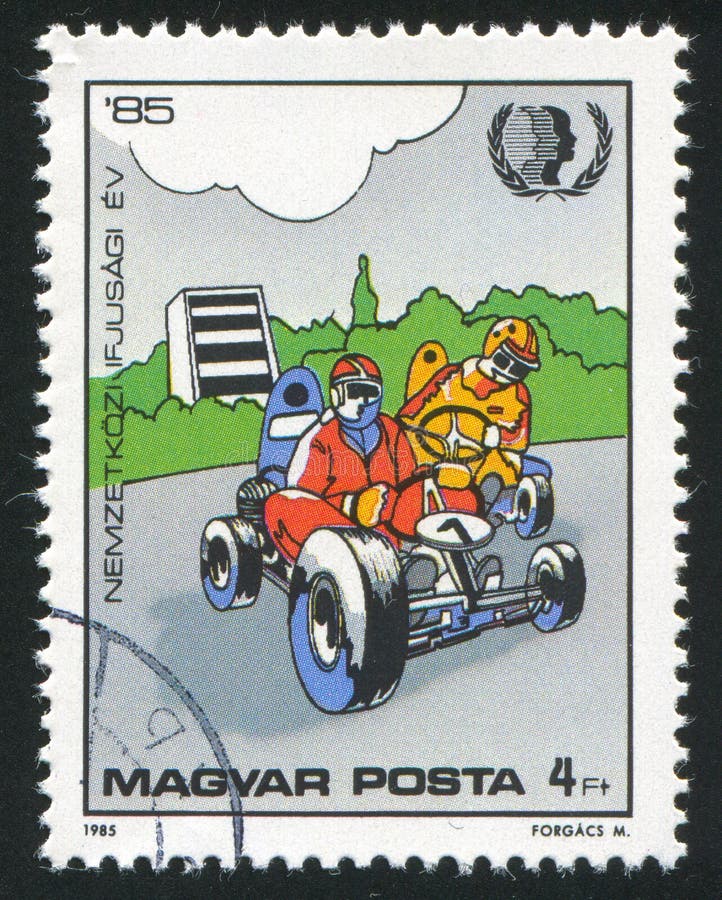 Competência de Kart foto de stock royalty free Competência de Kart foto de stock royalty free