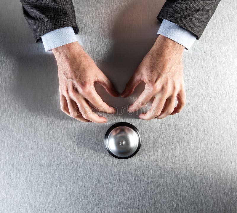 Complaining businessman hands waiting for nervous customer assistance, flat lay stock photography Complaining businessman hands waiting for nervous customer assistance, flat lay stock photography