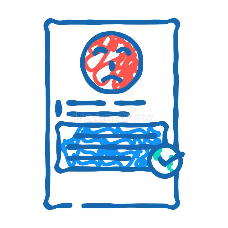Complaint resolution business process icon doodle illustration stock illustration