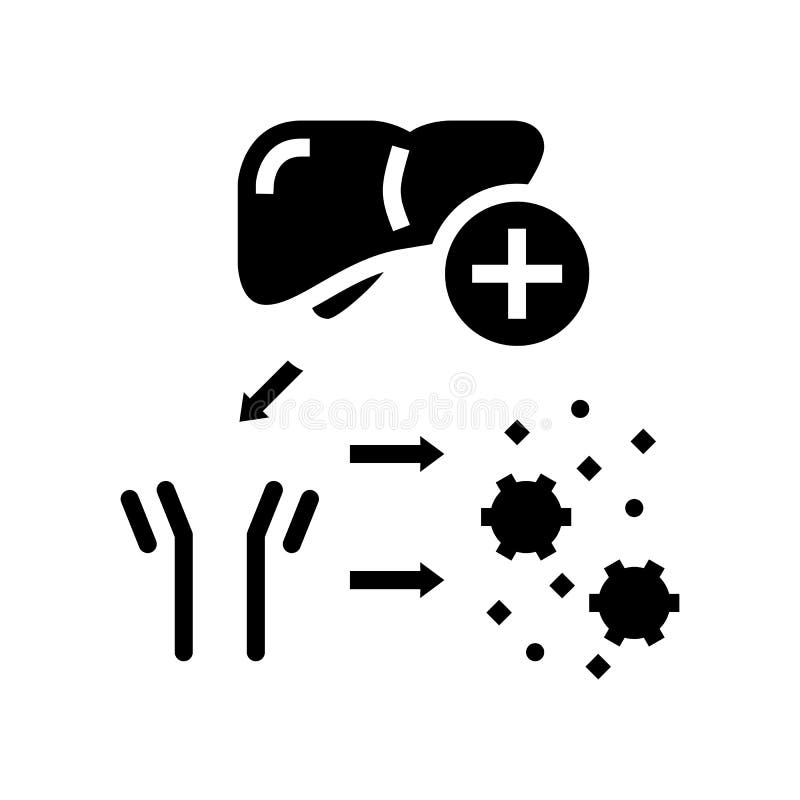 Complement system glyph icon vector illustration stock illustration