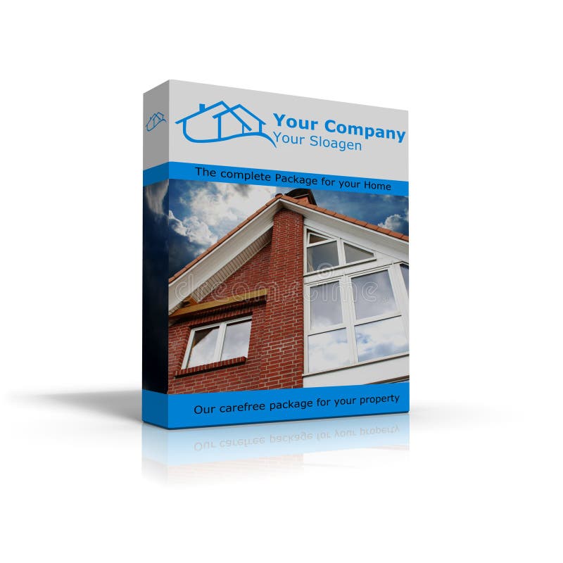 Complete package for homes stock illustration. Illustration of purple