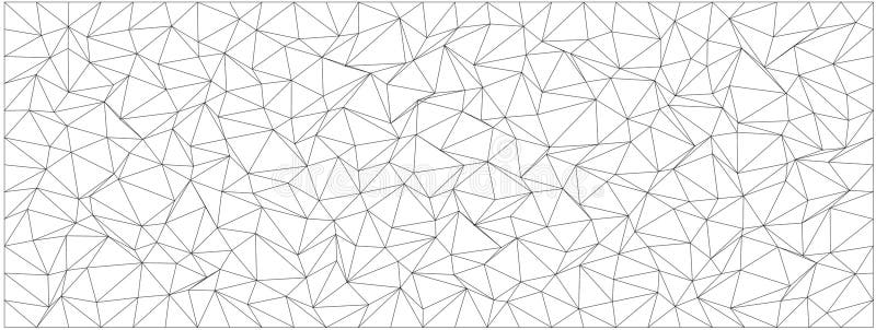 Complex abstract geometric pattern with chaotic triangular lines for modern background design vector illustration