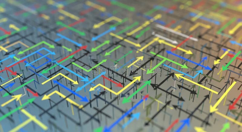 A complex, abstract pattern of intersecting royalty free illustration