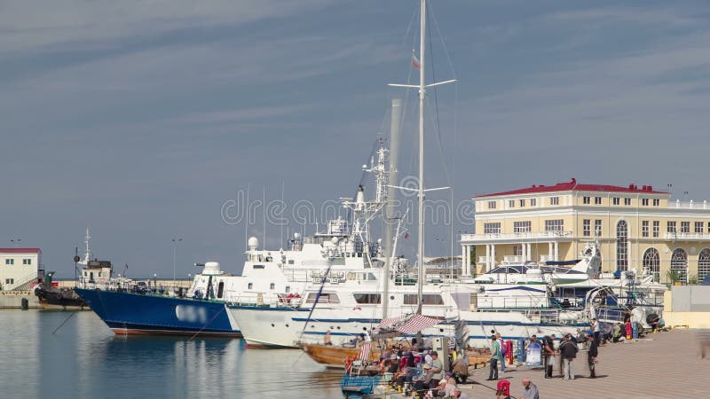 Complex of building of municipal marine port in