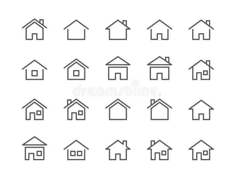 Complex domiciliu. clădiri rezidențiale. semne schiță arhitectură. patria. bunuri imobiliare. pictograme Casa. maniere de bază în stock illustration