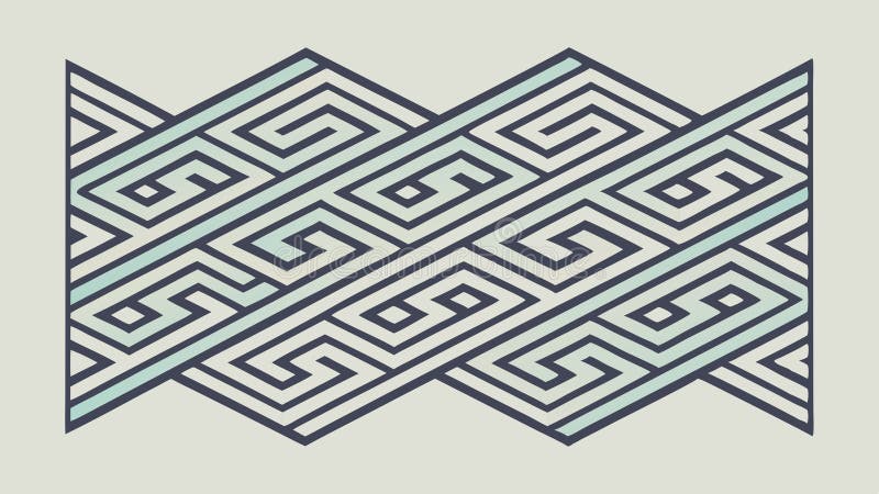 Complex Geometric Maze Pattern Design, vector design Generative AI vector illustration