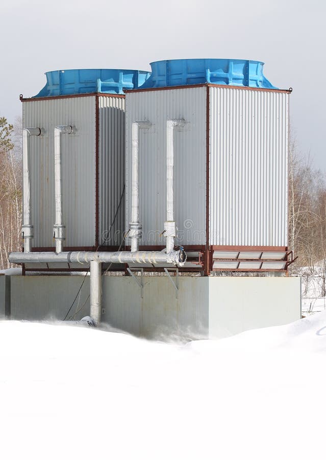 Complex industrial cooling stock image. Image of water 73560317