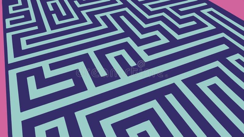 Complex maze pattern, puzzle and challenge graphic design vector design Generative AI royalty free illustration