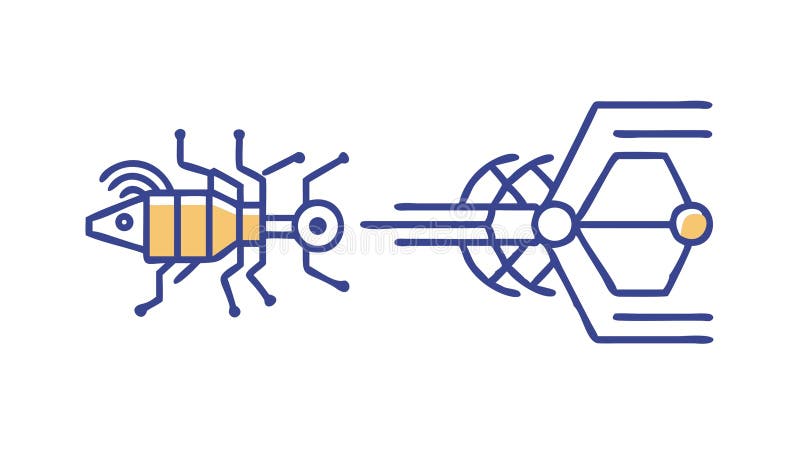 Complex Molecular Structure Link, Advanced Scientific Research, vector design Generative AI royalty free illustration