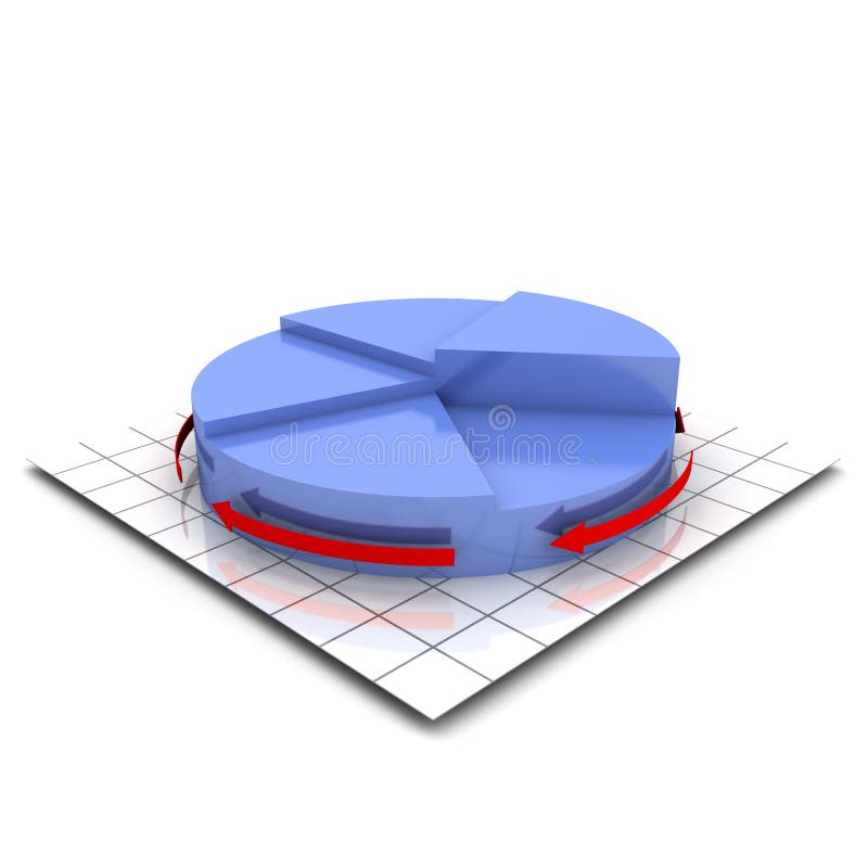 XXL 3D render of a pie chart with several segment of different sizes. XXL 3D render of a pie chart with several segment of different sizes