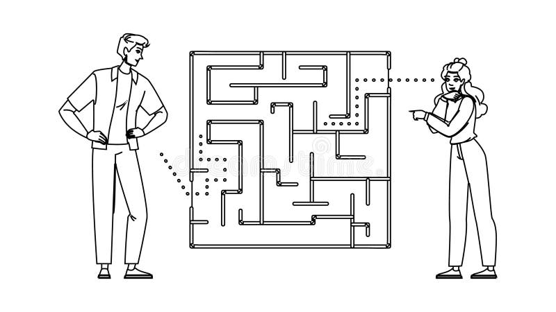Complex problem solving vector stock illustration