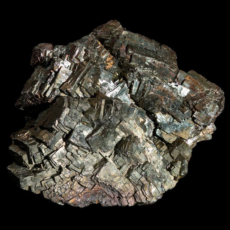 Complex Shape Golden Color Pyrite Crysta Stock Photo Image Of Crystal Cube