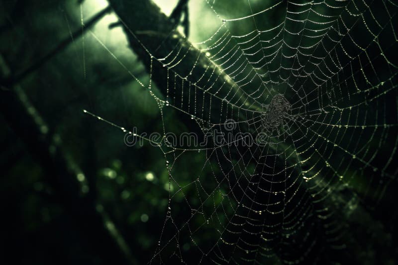 Complex Spider poison web. Generate Ai vector illustration