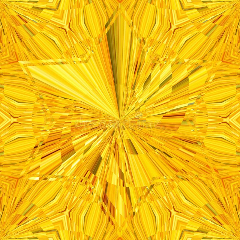 Complex Yellow Gold Abstract Art Background Stock Illustration