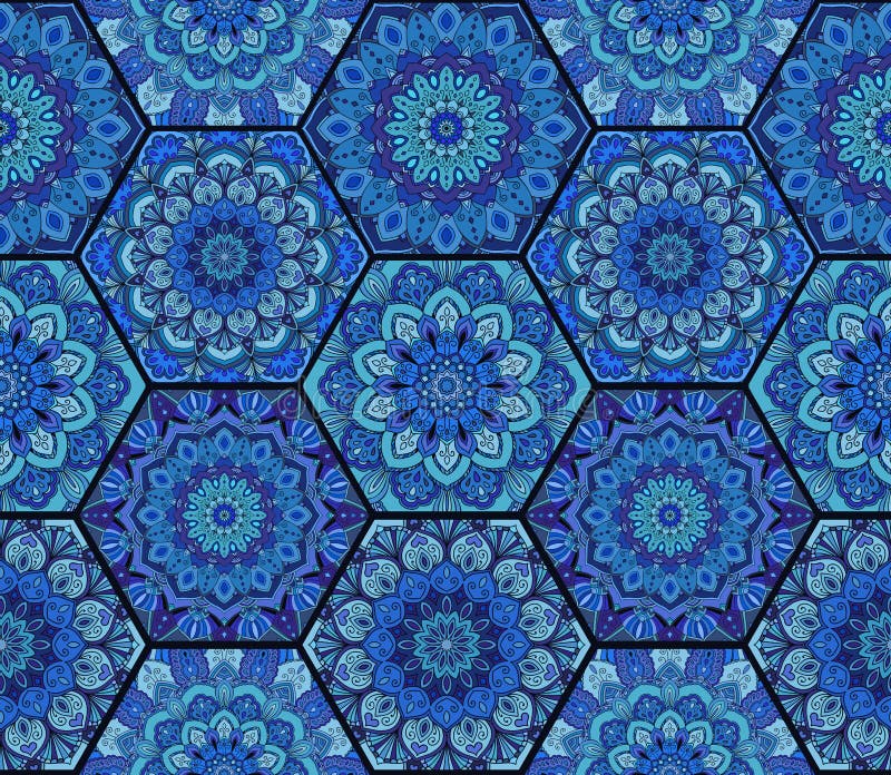 Complexe 3 de Honey Comb Hex Pattern Flower illustration libre de droits Complexe 3 de Honey Comb Hex Pattern Flower illustration libre de droits
