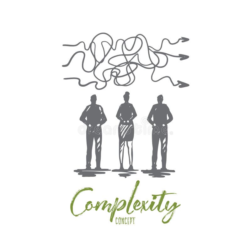 Complexity, business, solution, goal, strategy concept. Hand drawn isolated vector. Complexity, business, solution, goal, strategy concept. Hand drawn team and royalty free illustration Complexity, business, solution, goal, strategy concept. Hand drawn isolated vector. Complexity, business, solution, goal, strategy concept. Hand drawn team and royalty free illustration
