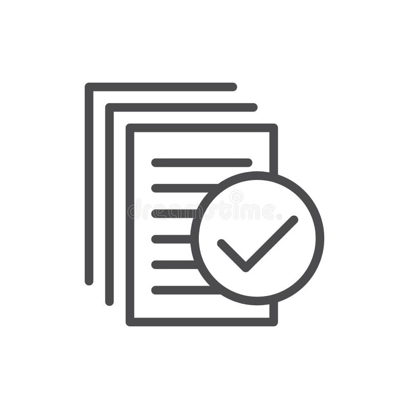 In Compliance Icon with paper, checks & list