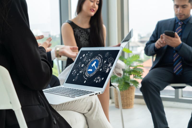 Compliance-System für moderne Online-Unternehmenstätigkeiten stockbild