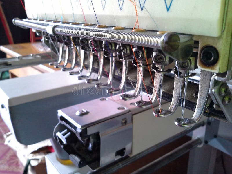Components of the Embroidery Machine Stock Photo Image of songkhla