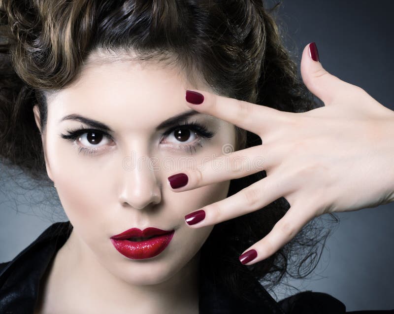Componga il concetto Fronte della donna di bellezza fotografie stock Componga il concetto Fronte della donna di bellezza fotografie stock